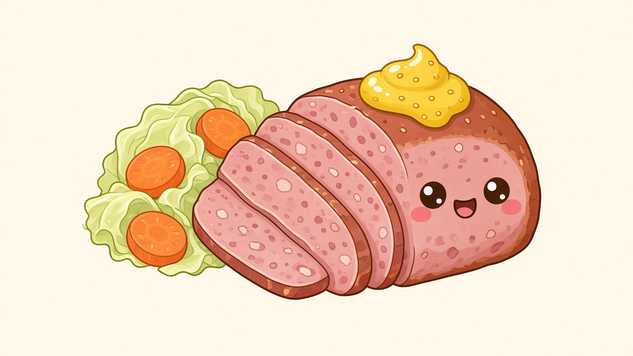 Corned silverside — cartoon recipe illustration