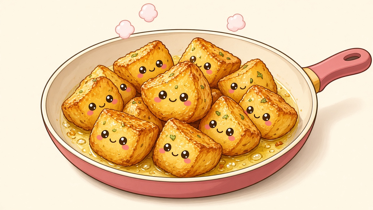 Easy roast potatoes — cartoon recipe illustration