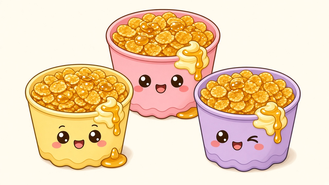 Honey joys — cartoon recipe illustration