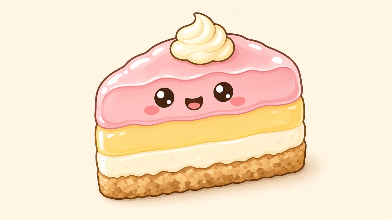 Jelly slice — cartoon recipe illustration