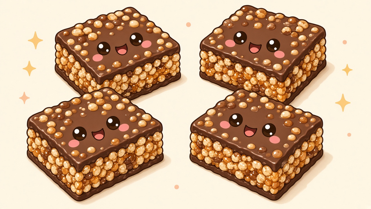 Mars Bar slice — cartoon recipe illustration