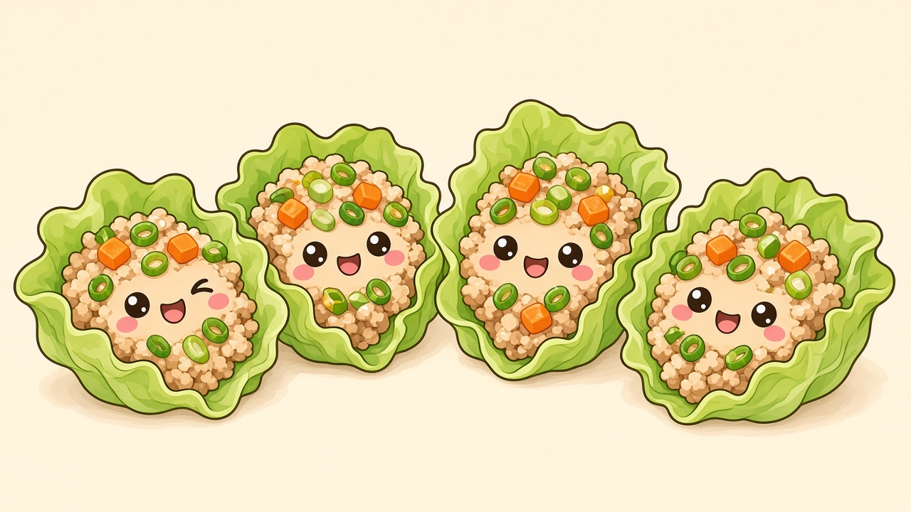 San choy bau — cartoon recipe illustration