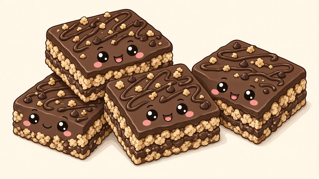 Weet-Bix slice — cartoon recipe illustration